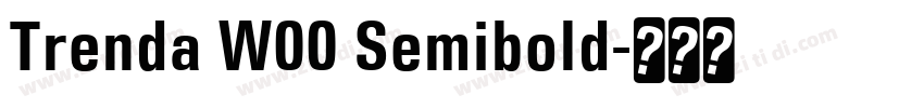 Trenda W00 Semibold字体转换